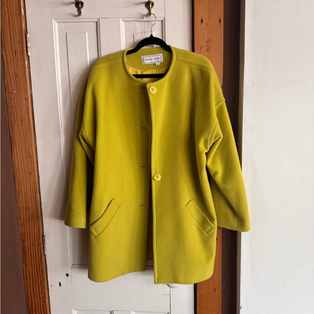 Vintage Chartreuse Wool Coat L